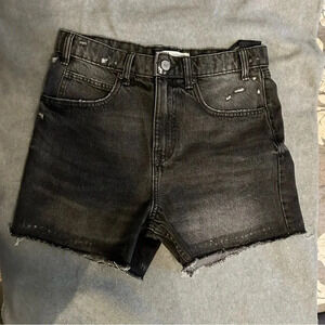 Zara black frayed denim shorts size 30